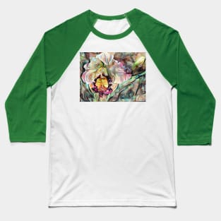 Vivid Iris Flower Baseball T-Shirt